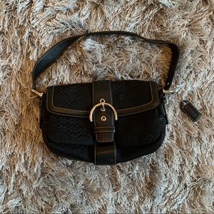 Small black coach purse